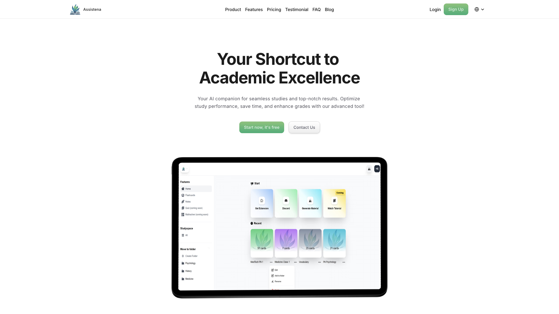 Assistena - Your AI study campanion