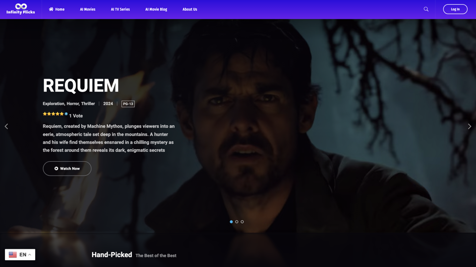 Home | InfinityFlicks.com | Watch AI Movies & Shows Online site's screenshot