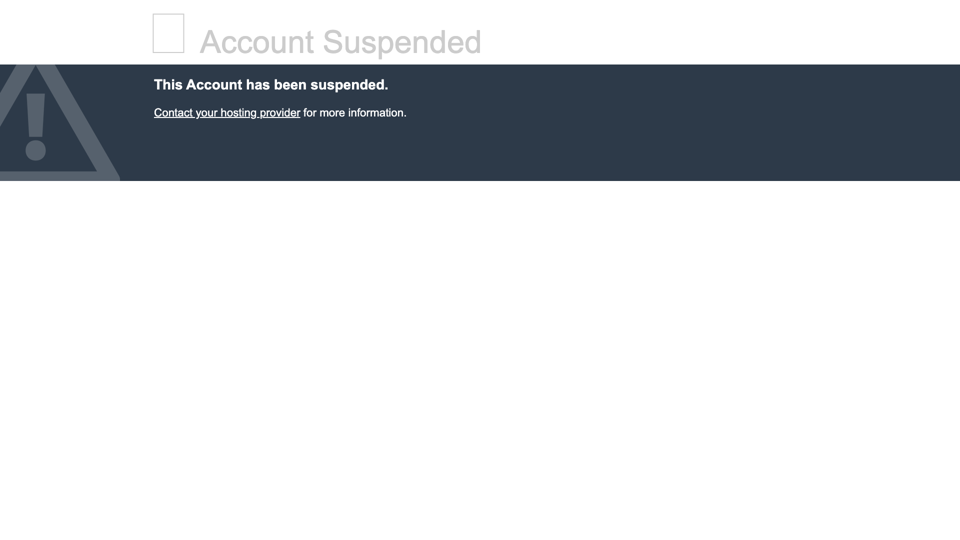 Account Suspended site's screenshot
