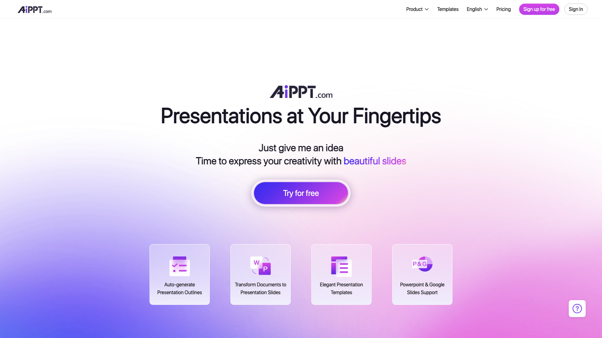 AiPPT - AI Powered Presentation Toolkit with One Click