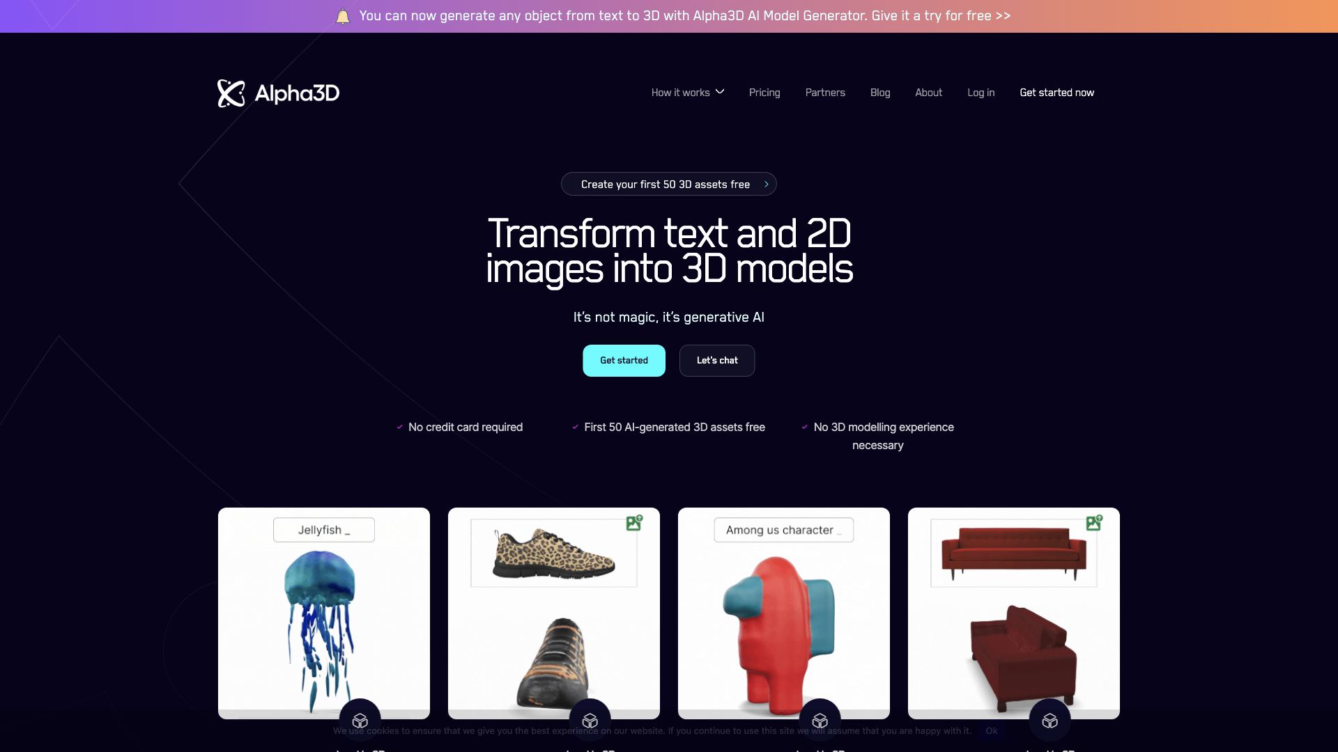 Transform text and 2D images into 3D assets with generative AI for free - Alpha3D