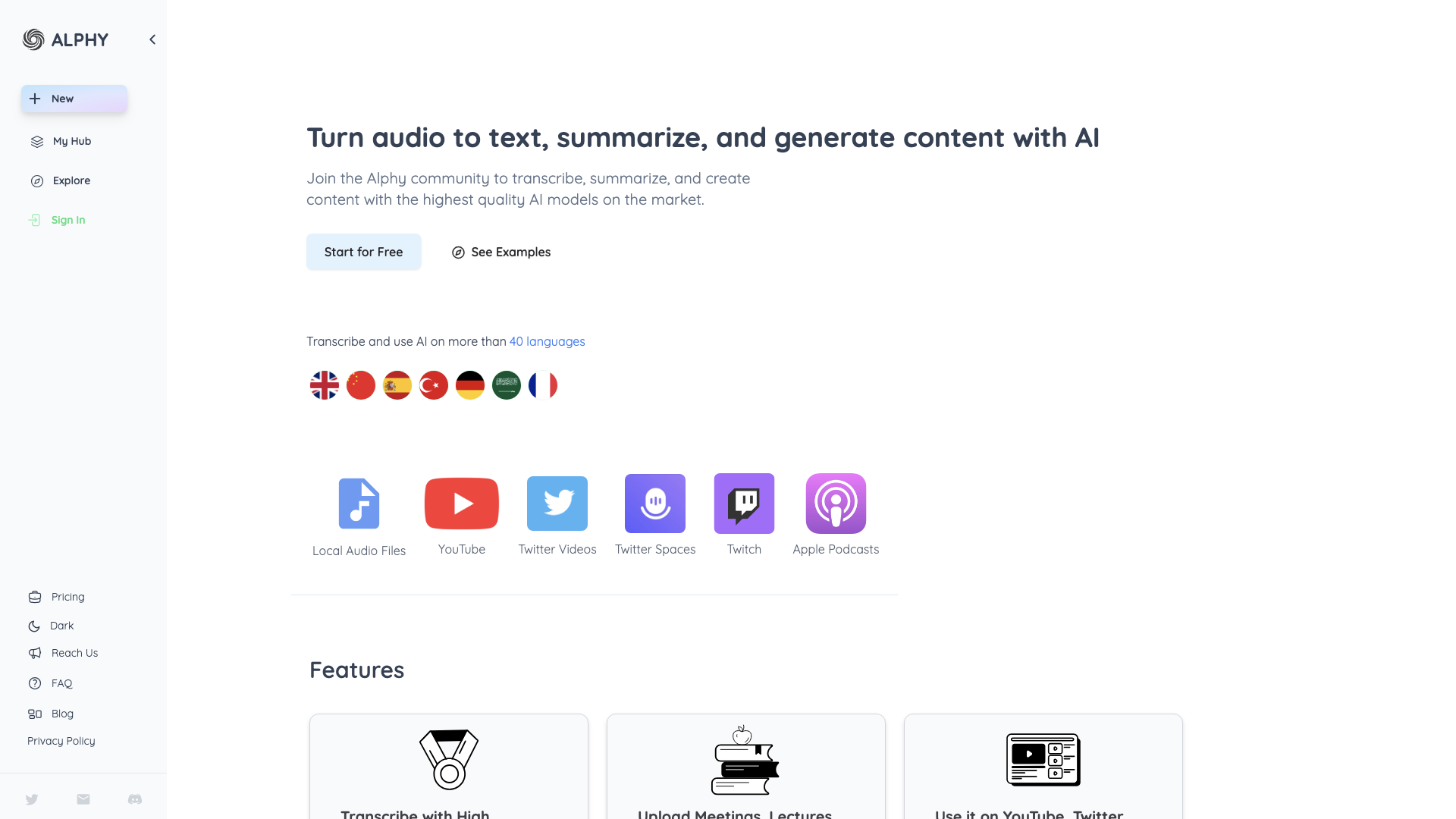 Alphy - AI Transcriber, Summarizer, Assistant Alphy - AI Transcriber, Summarizer, Assistant