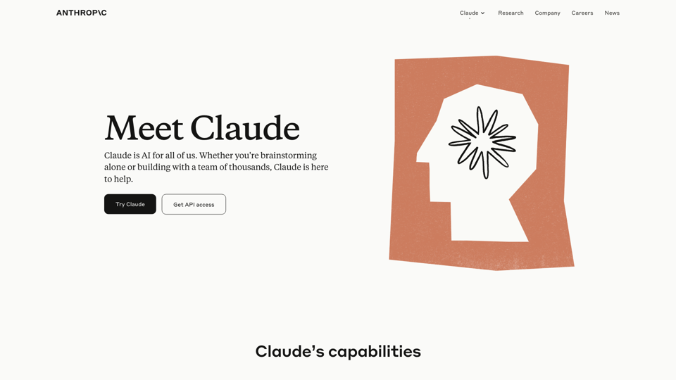 Meet Claude \ Anthropic site's screenshot