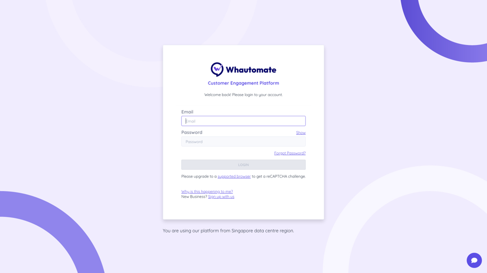 Whautomate - Customer Engagement Platform site's screenshot