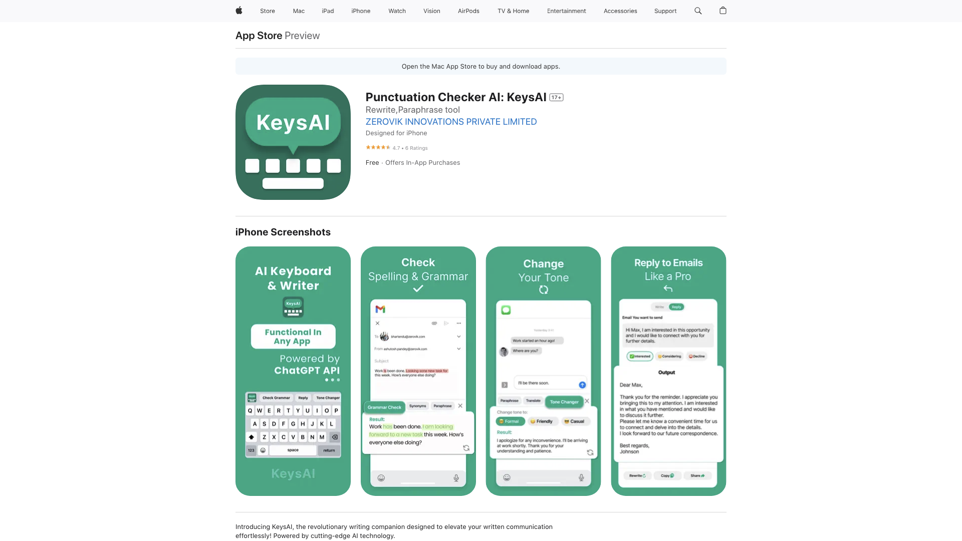 Punctuation Checker AI: KeysAI on the App Store