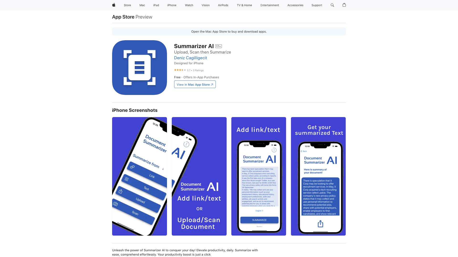 Summarizer AI on the App Store Summarizer AI on the App Store