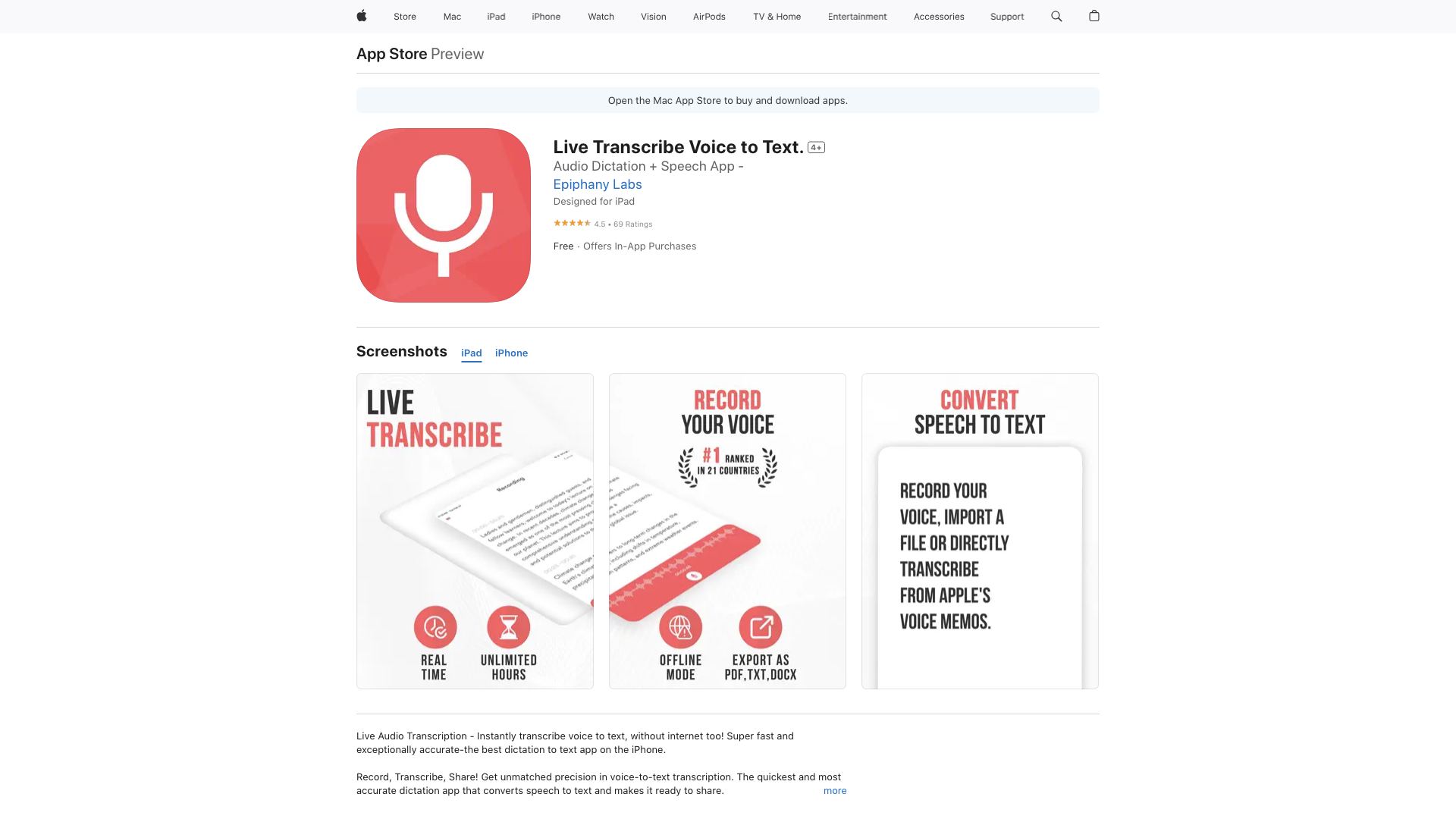 Live Transcribe Voice to Text. on the App Store Live Transcribe Voice to Text. on the App Store