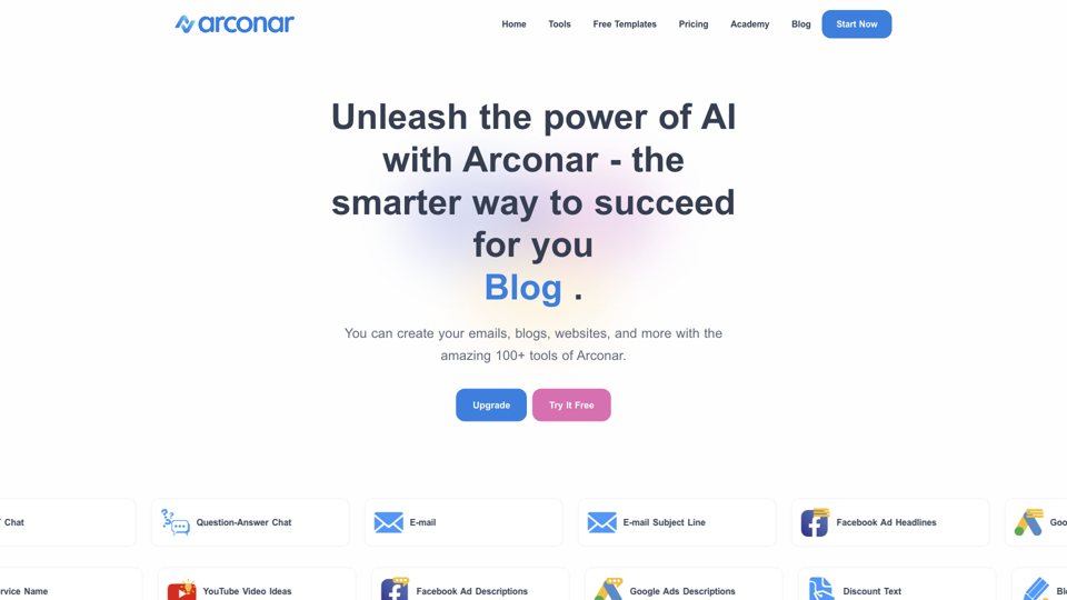 Arconar site's screenshot