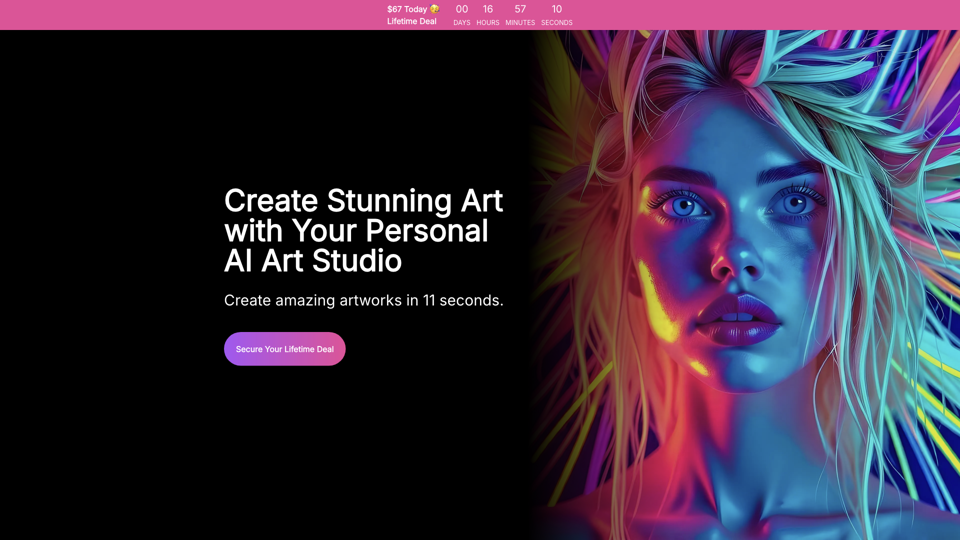 AI Art Generator - Create Stunning Art & Images | ArtSpace.ai site's screenshot