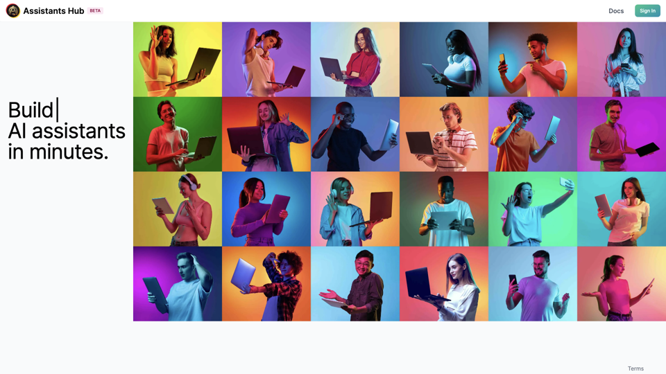Assistants Hub site's screenshot