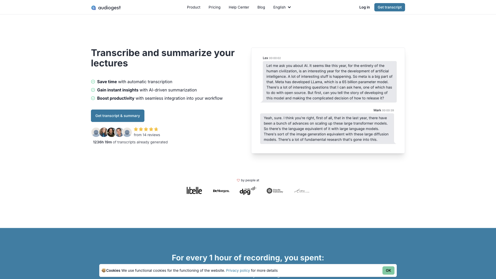 Transcribe and summarize your audio and video
