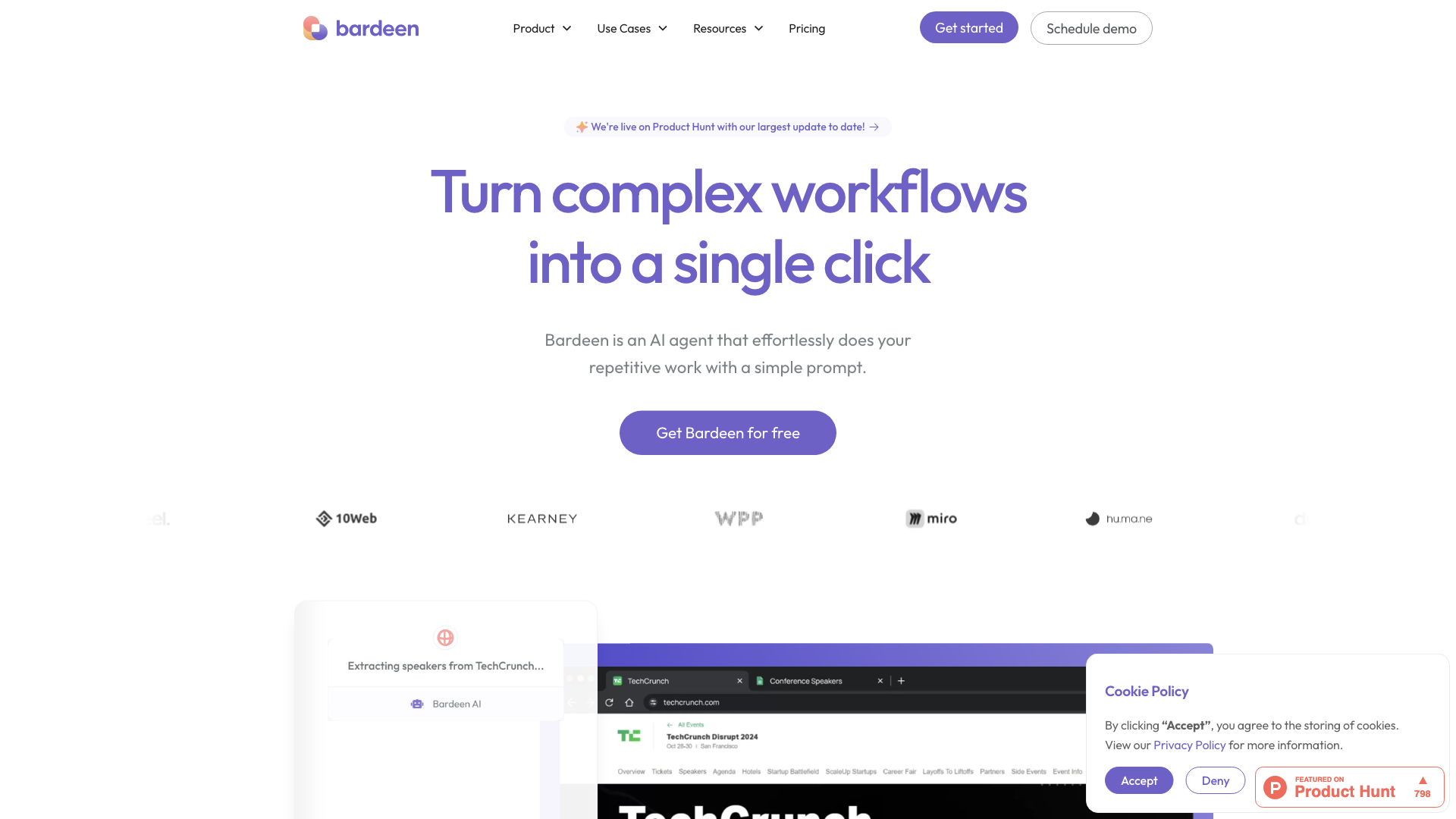Bardeen AI: Workflow Task Automation Software