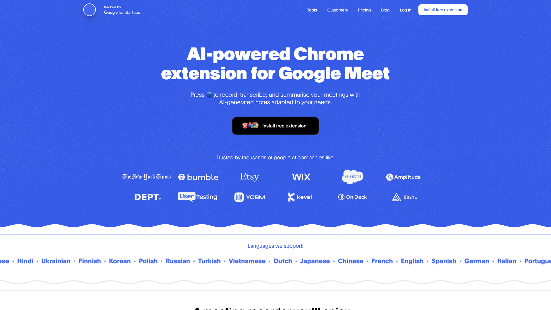 Bluedot: AI-powered Chrome extension that automates meeting notes Bluedot: AI-powered Chrome extension that automates meeting notes