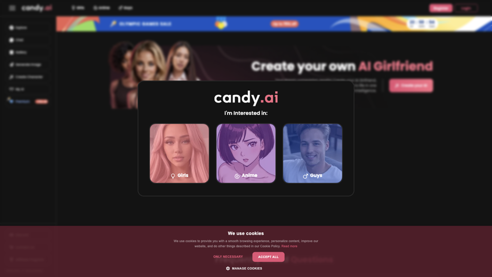 Candy.AI: Create Your AI Girlfriend & Start Chatting site's screenshot