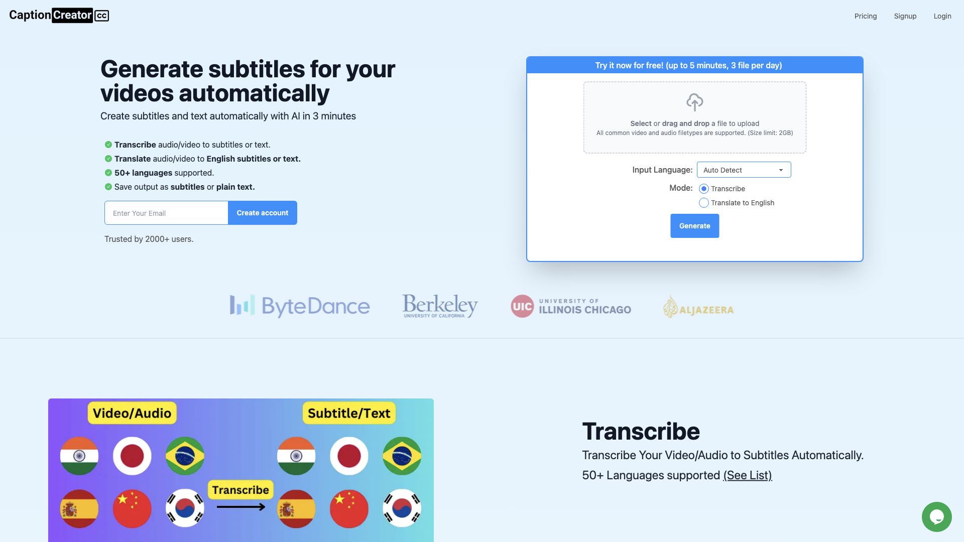 Online AI Subtitle Generator - CaptionCreator