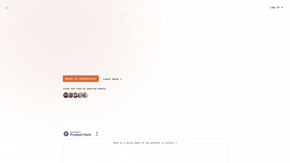Chapterize.ai 📚 site's screenshot