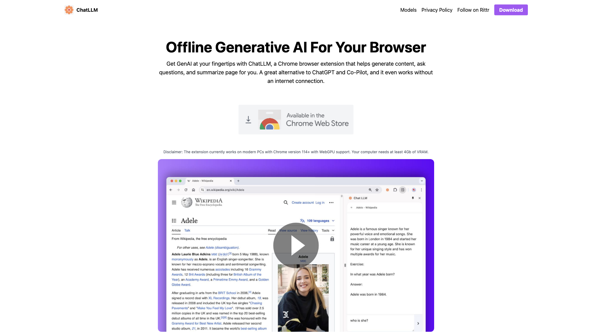ChatLLM Pro - Generative AI in your Browser