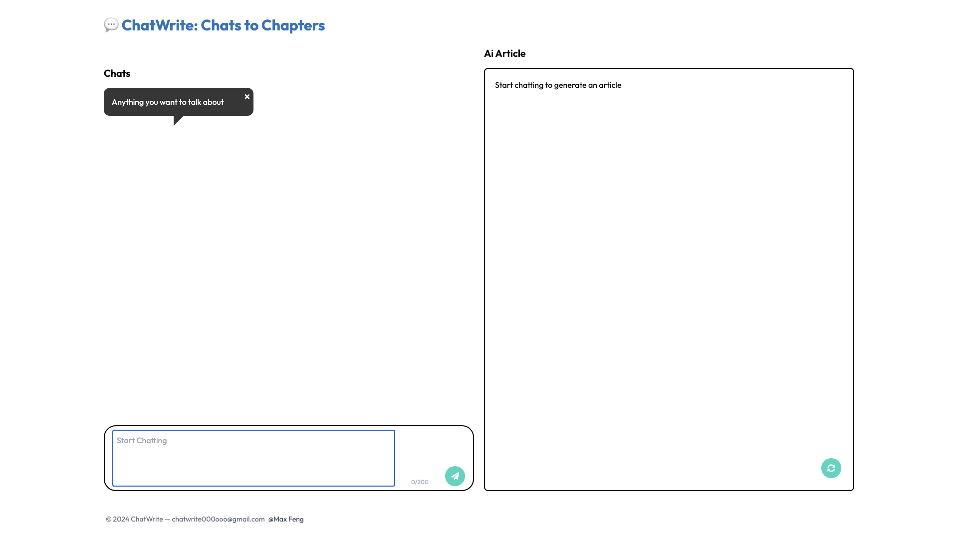 💬ChatWrite: Chats to Chapters Transform Chats into Chapters - AI Writing Assistant