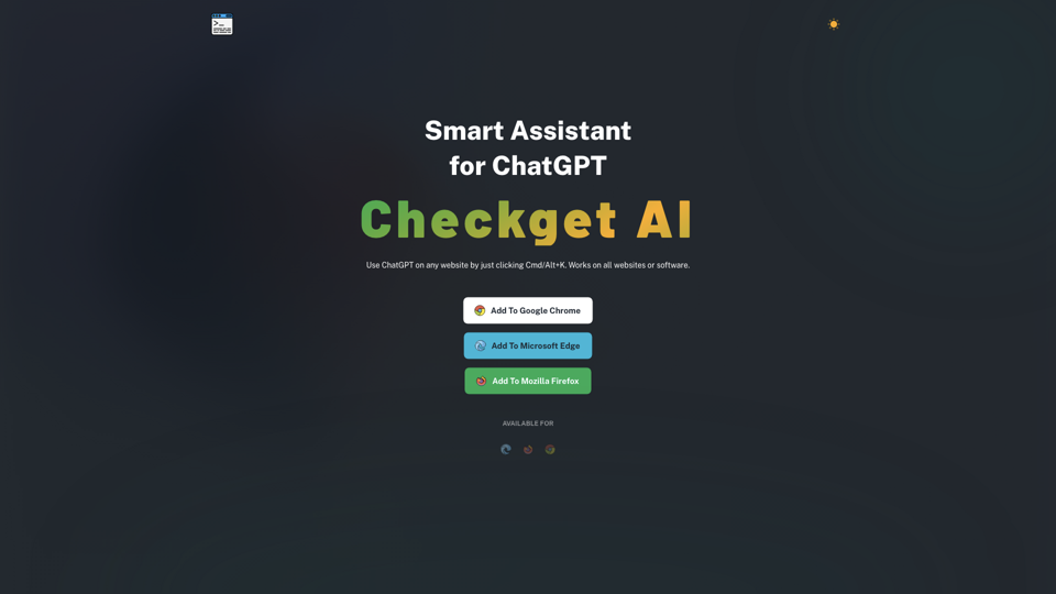 Checkget - Smart Assistant for ChatGPT site's screenshot
