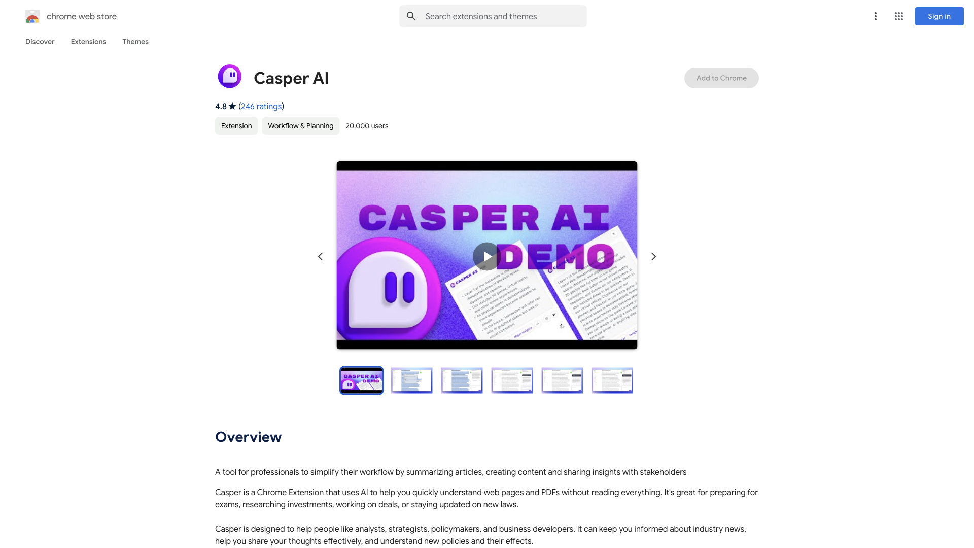 Casper AI - Chrome Web Store