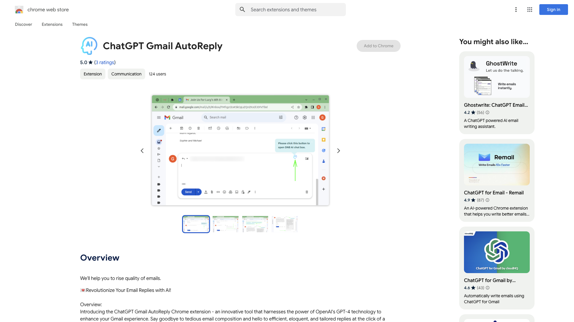 ChatGPT Gmail AutoReply - Chrome Web Store