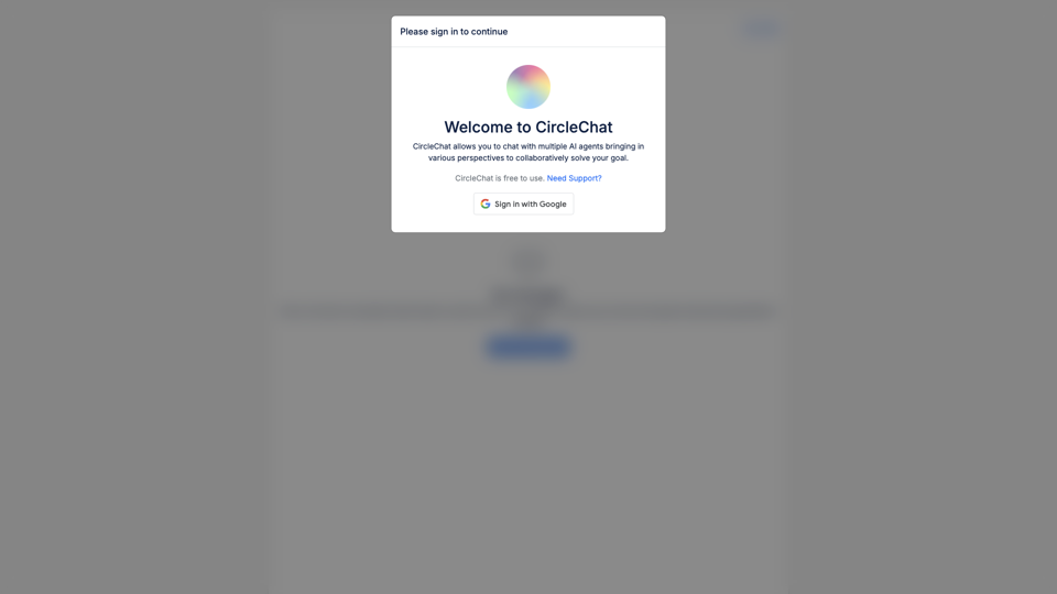 CircleChat site's screenshot