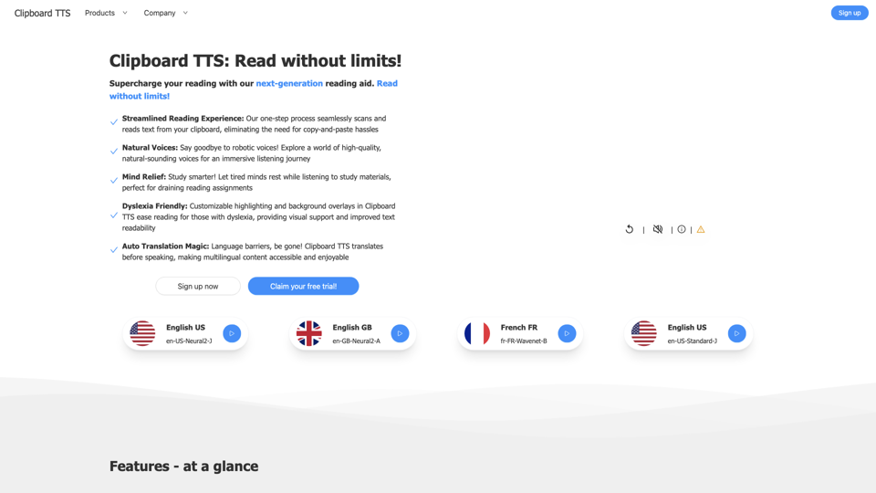 Clipboard TTS - Read without limits! site's screenshot