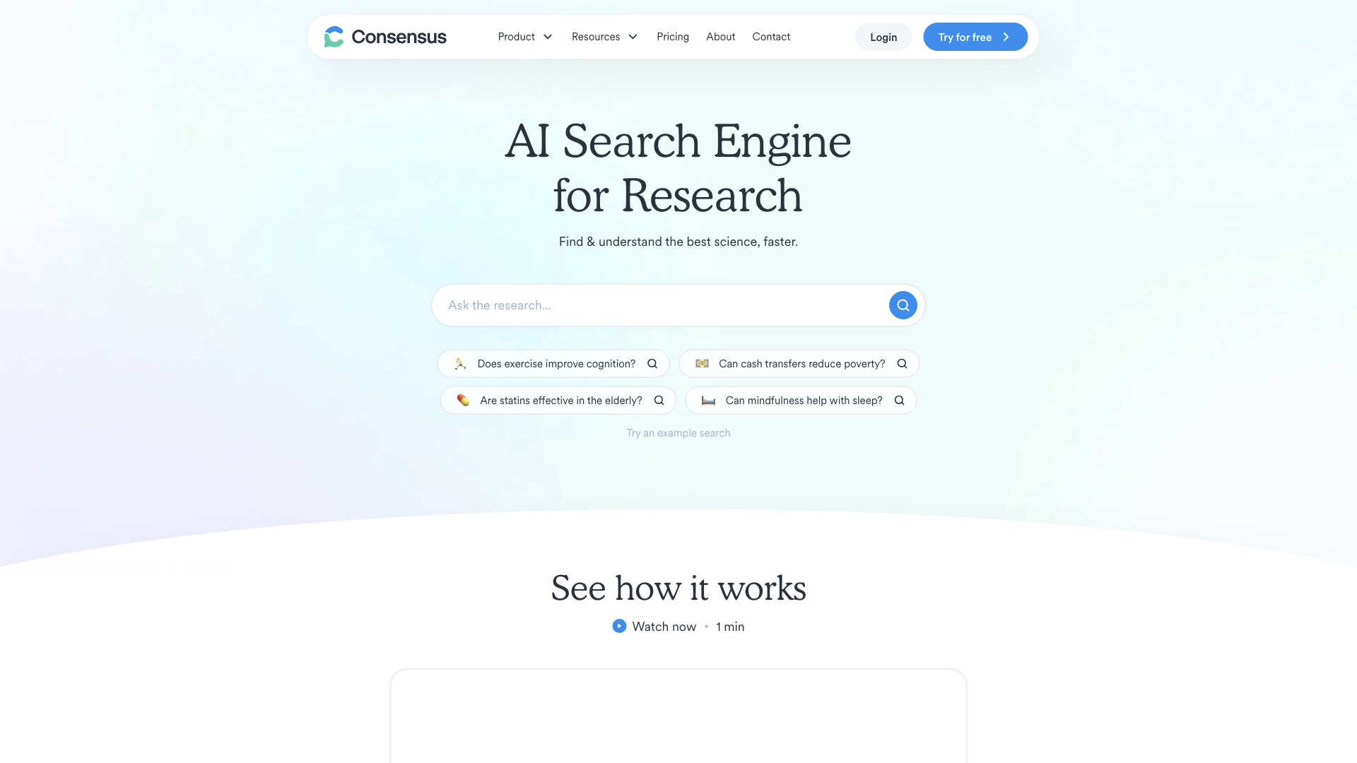 Consensus: AI-powered Academic Search Engine