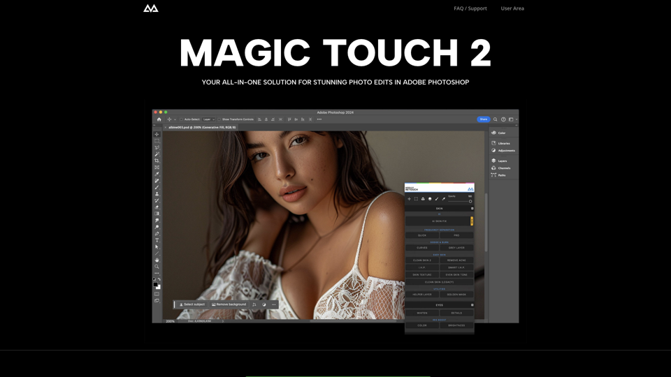 CreativeMagicPanel - Retouching Panel for Photoshop. site's screenshot