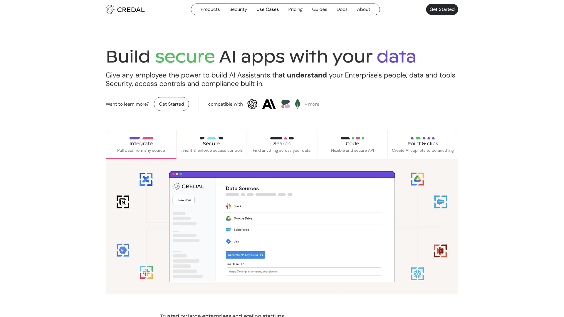 Credal | Build Secure AI apps with your data