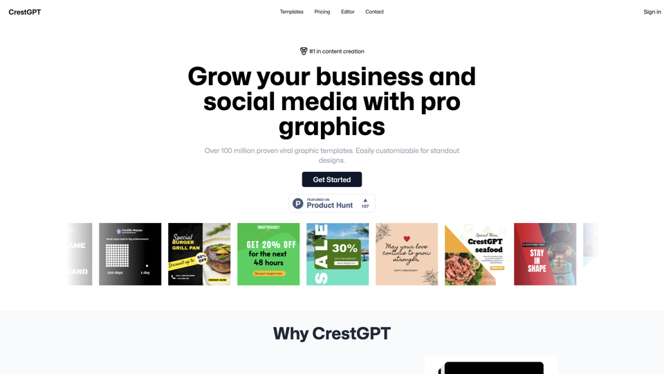 CrestGPT - Grow your social media site's screenshot