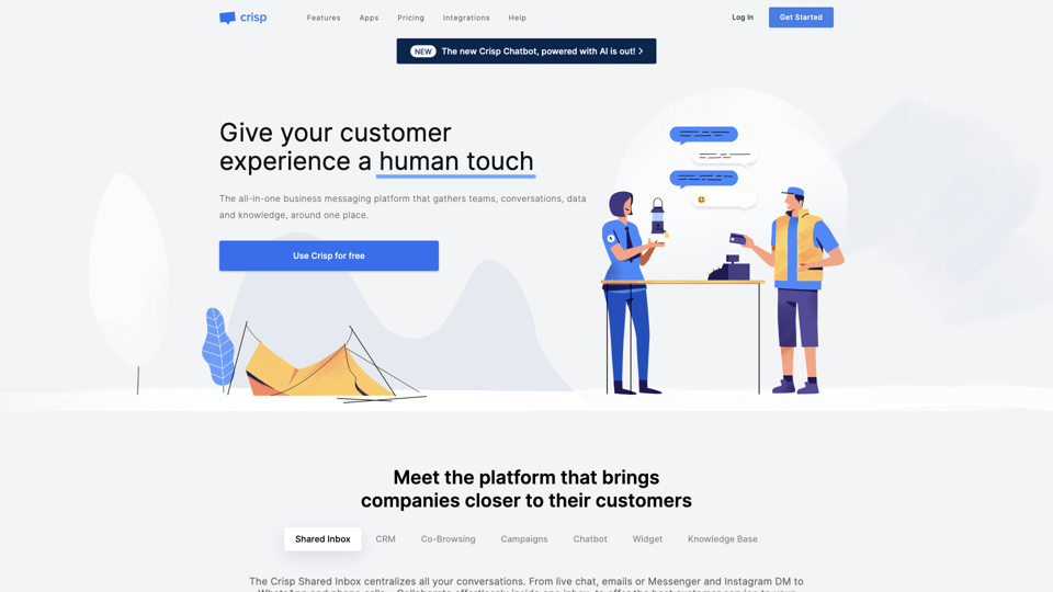 #1 Business Messaging Platform For Startups & SMBs - Crisp site's screenshot