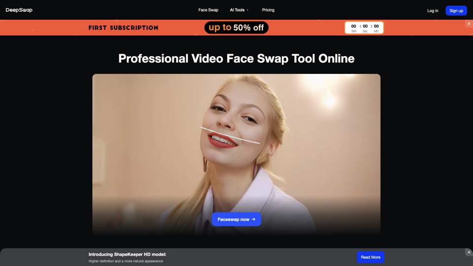 Deepswap - Best AI Face Swap Online for Video & Photo site's screenshot