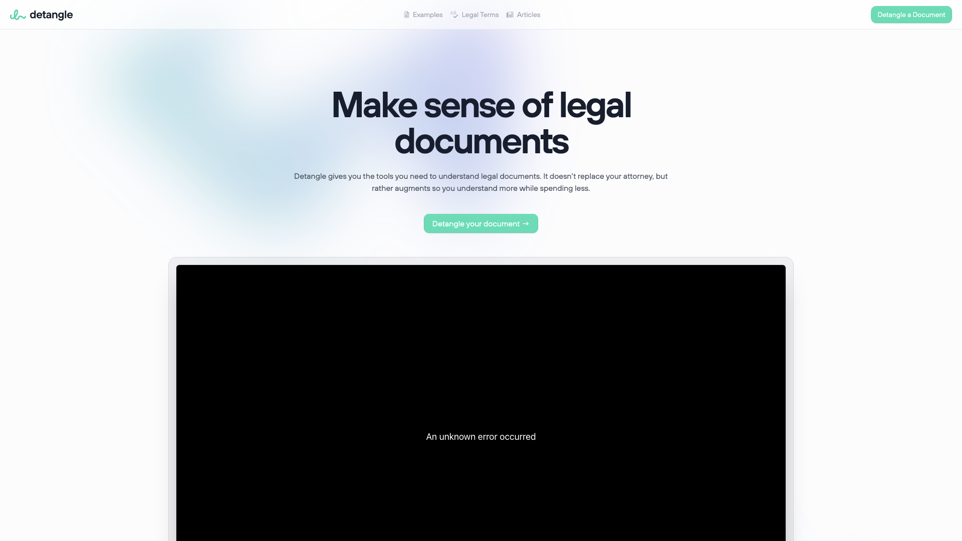 Detangle: Make sense of legal documents Detangle: Make sense of legal documents