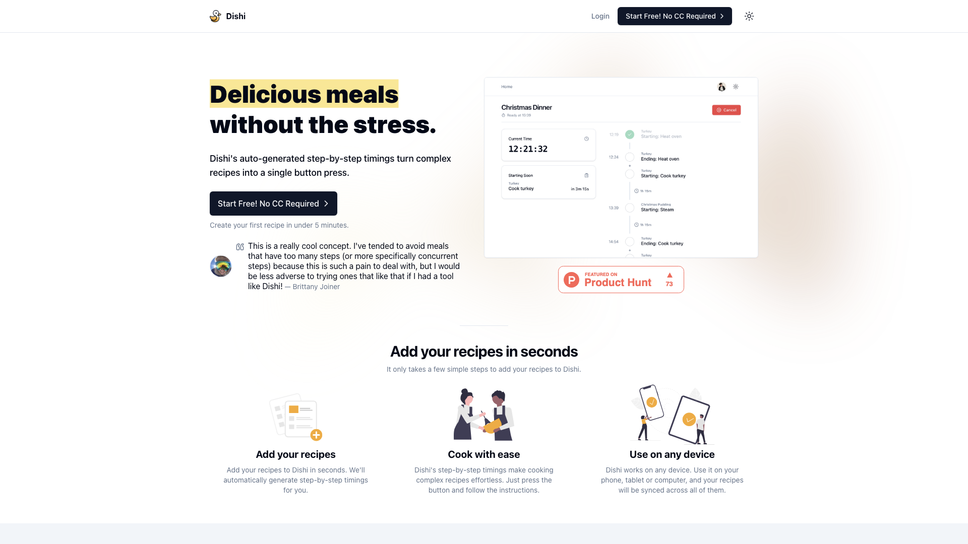 Dishi - The Meal Prep Timer