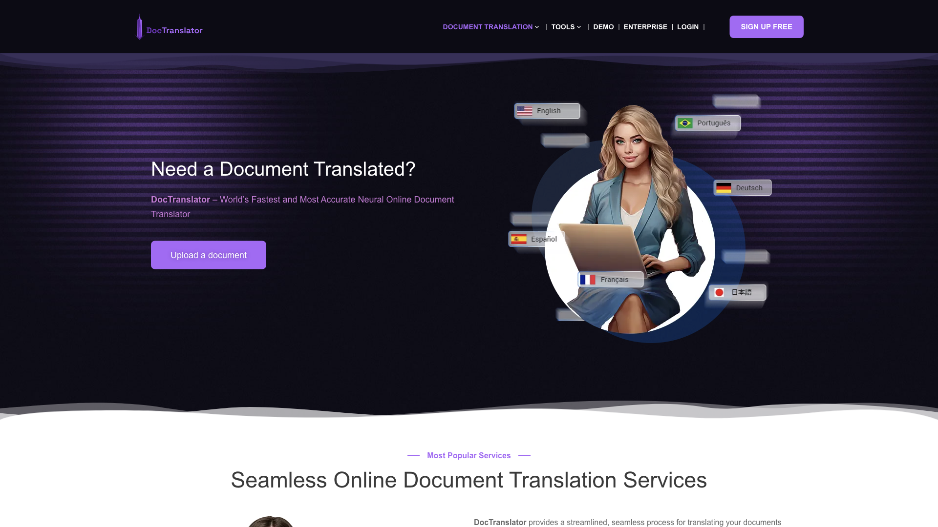 Online DocTranslator: Free PDF Translator ⭐️ DocTranslator