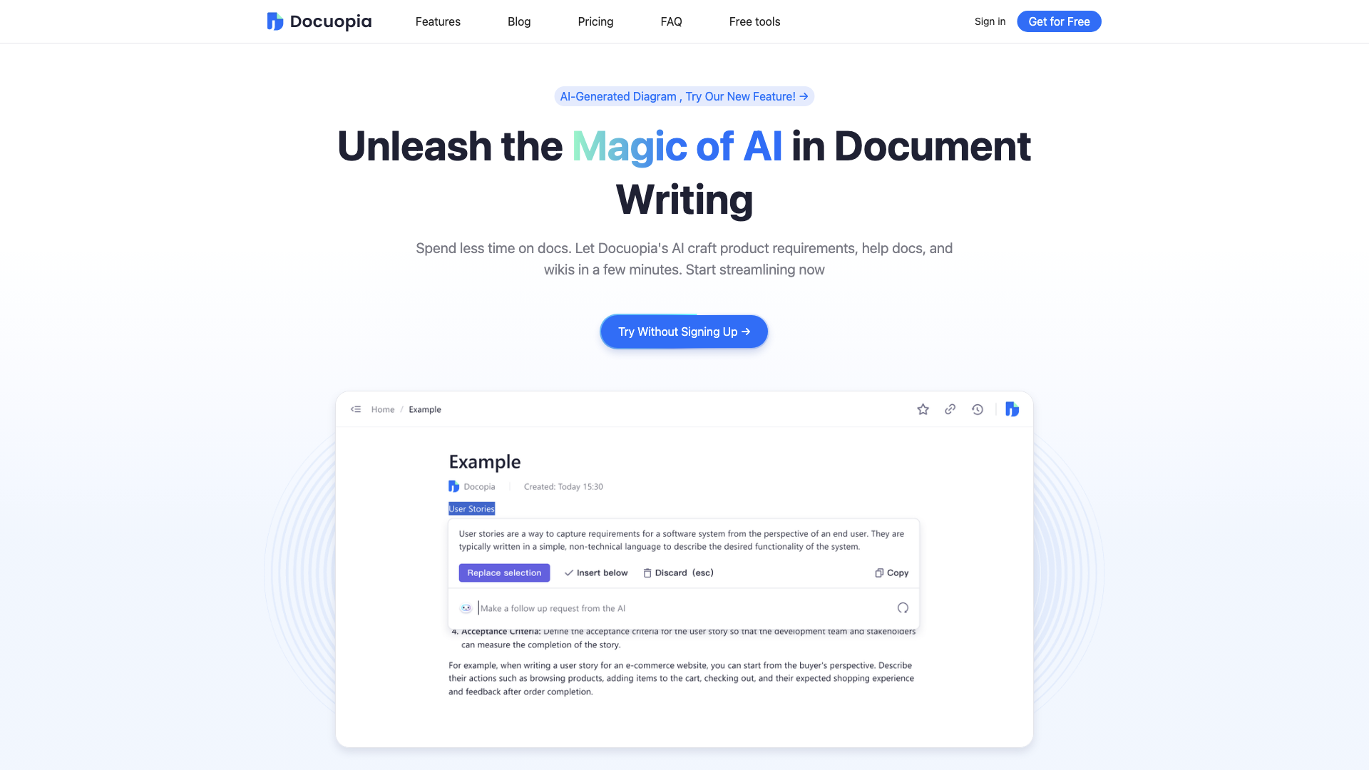 Docuopia | Unleash the Magic of AI in Document Writing