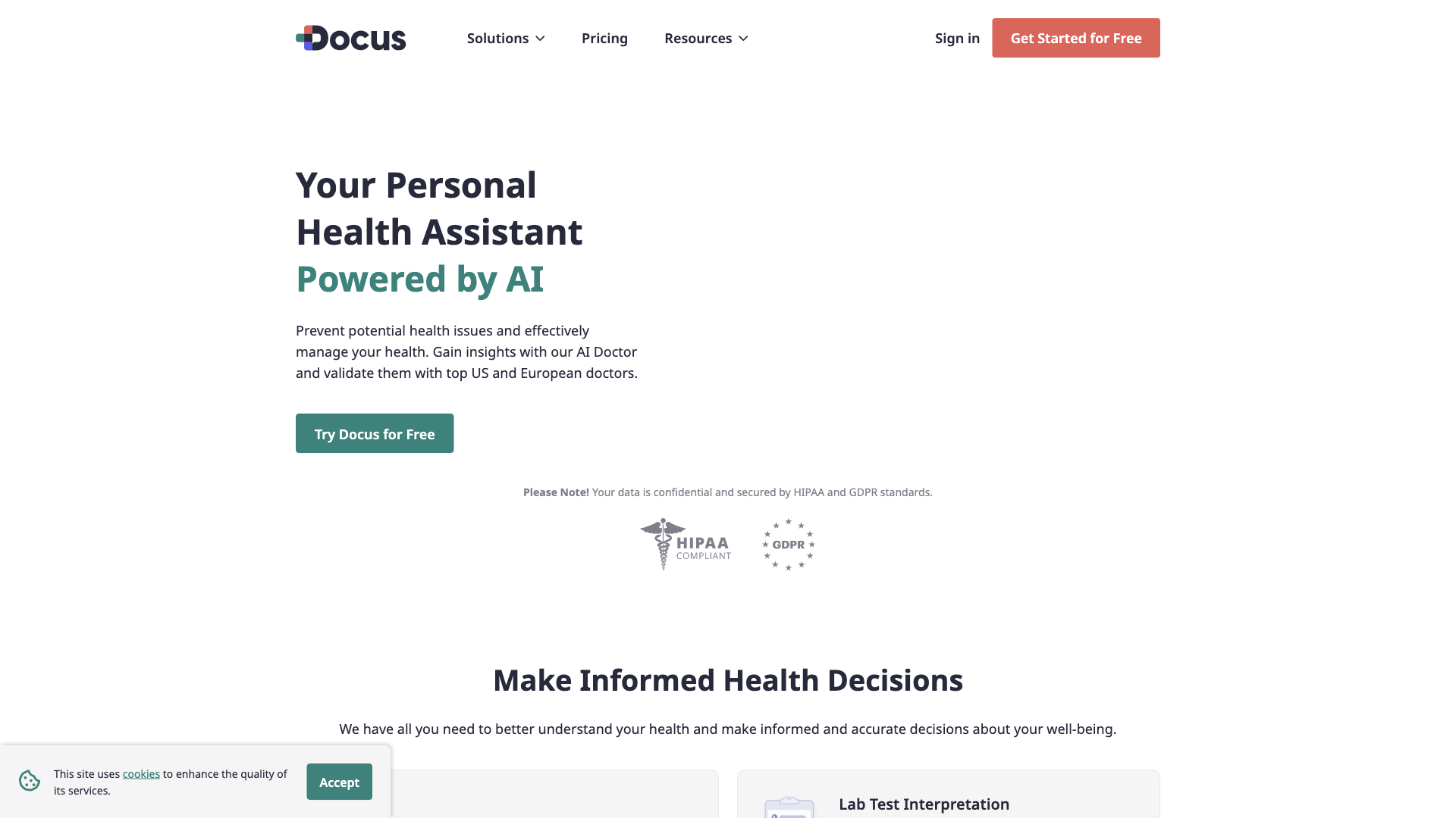 Docus - AI-Powered Health Platform