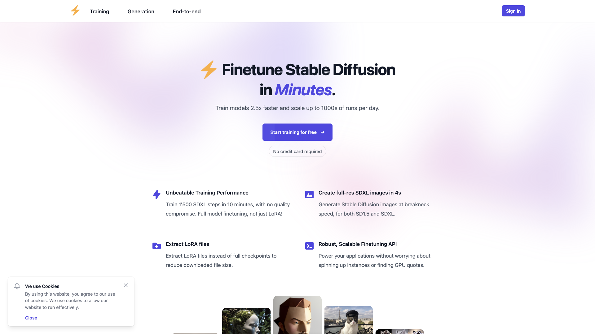 Home - dreamlook.ai - Finetune Stable Diffusion in Minutes