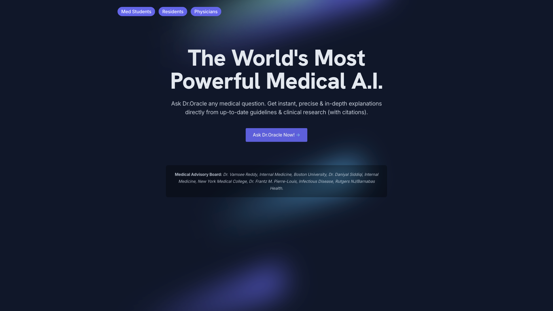 Dr.Oracle - The World's Most Powerful Medical Artificial Intelligence Platform