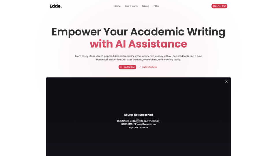 Edde AI site's screenshot