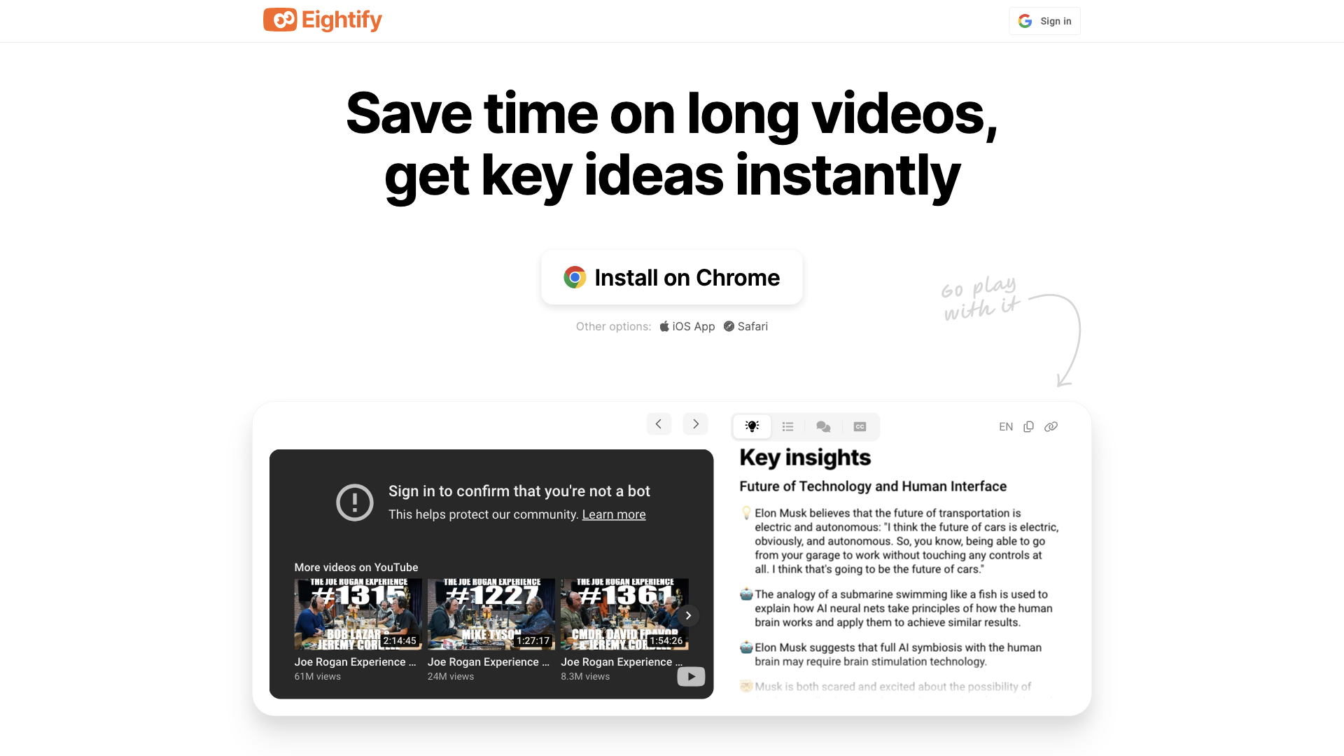 Eightify - YouTube Summary with ChatGPT