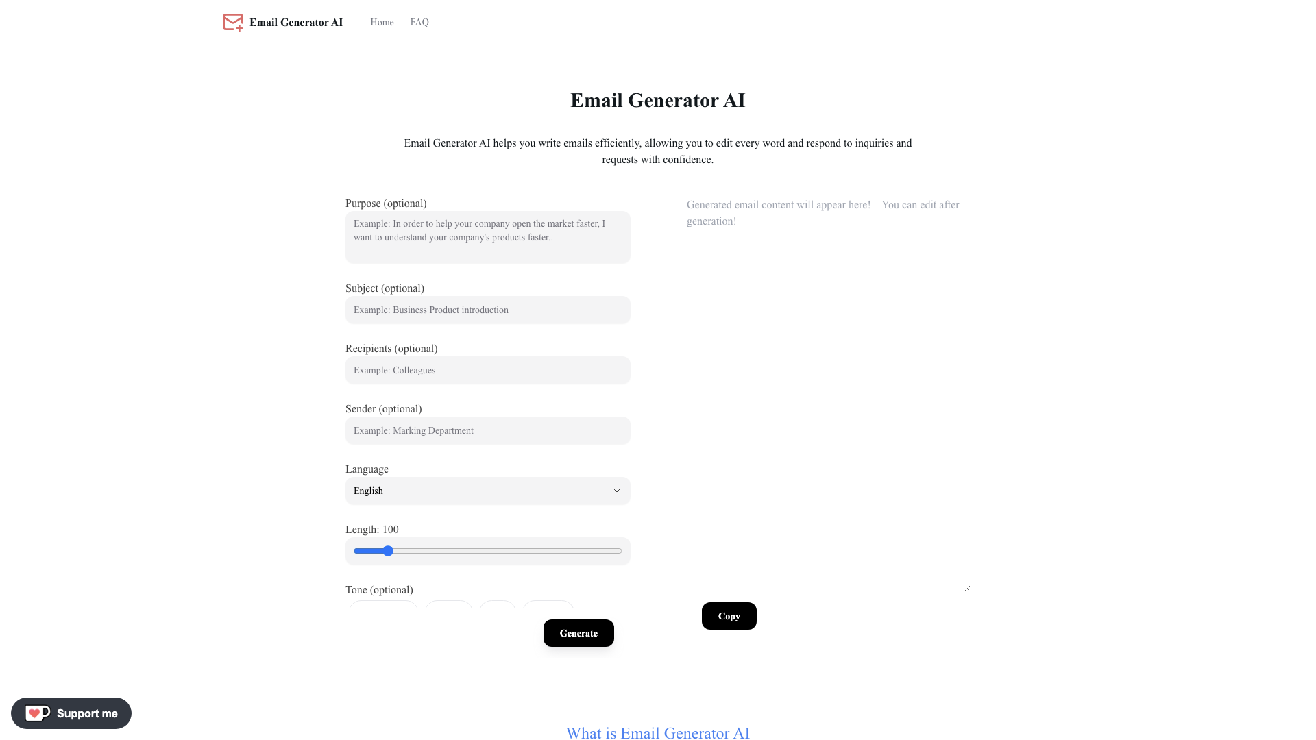 Email Generator AI: Generate Emails with AI efficiently Email Generator AI: Generate Emails with AI efficiently