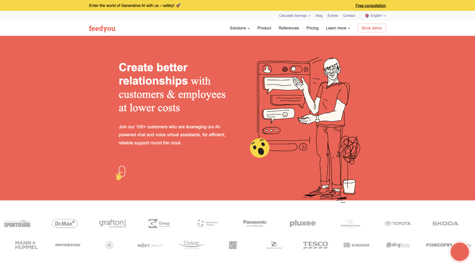 Feedyou site's screenshot