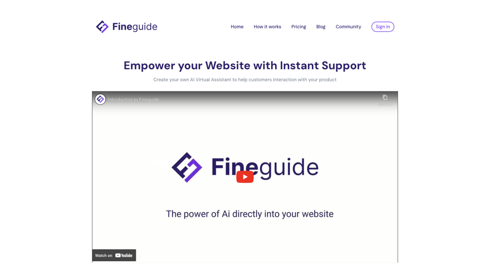 Fineguide.ai | Ai-powered assistants for every business site's screenshot