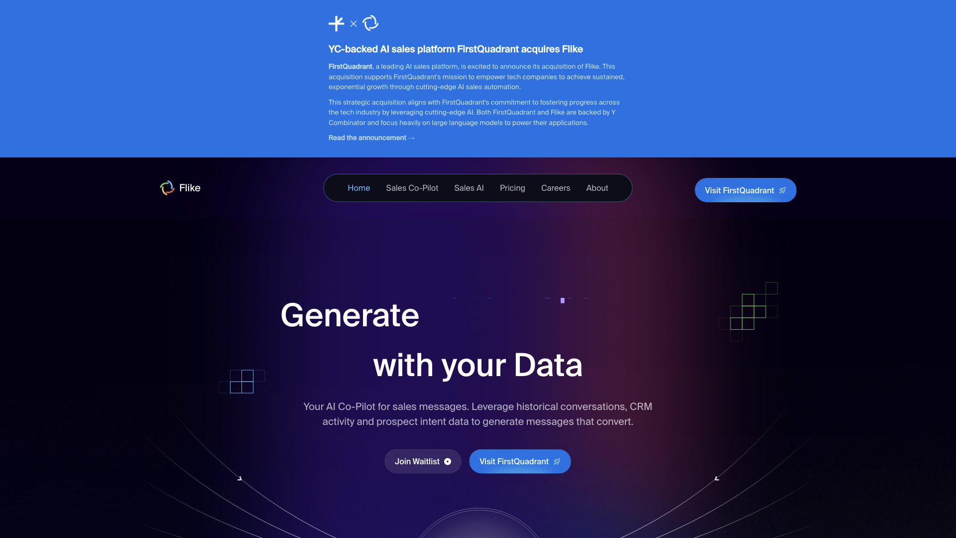 Flike | AI Sales Co-Pilot Acquired by FirstQuadrant
