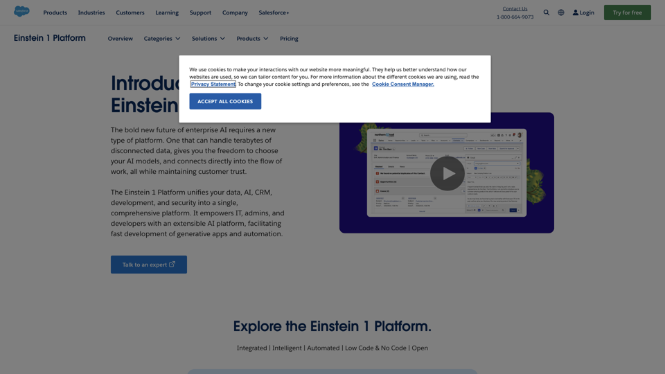 Salesforce Einstein 1 Platform for Application Development - Salesforce.com US site's screenshot