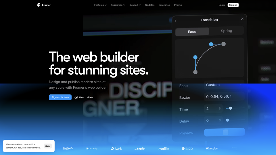 Framer — The web builder for stunning sites. site's screenshot