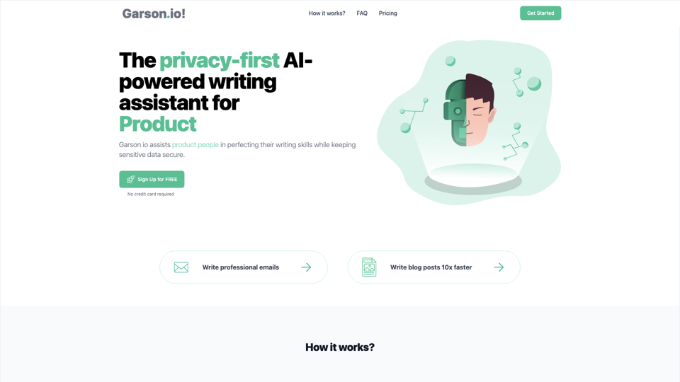 Garson.io - The privacy-first AI-powered writing assistant for product people site's screenshot