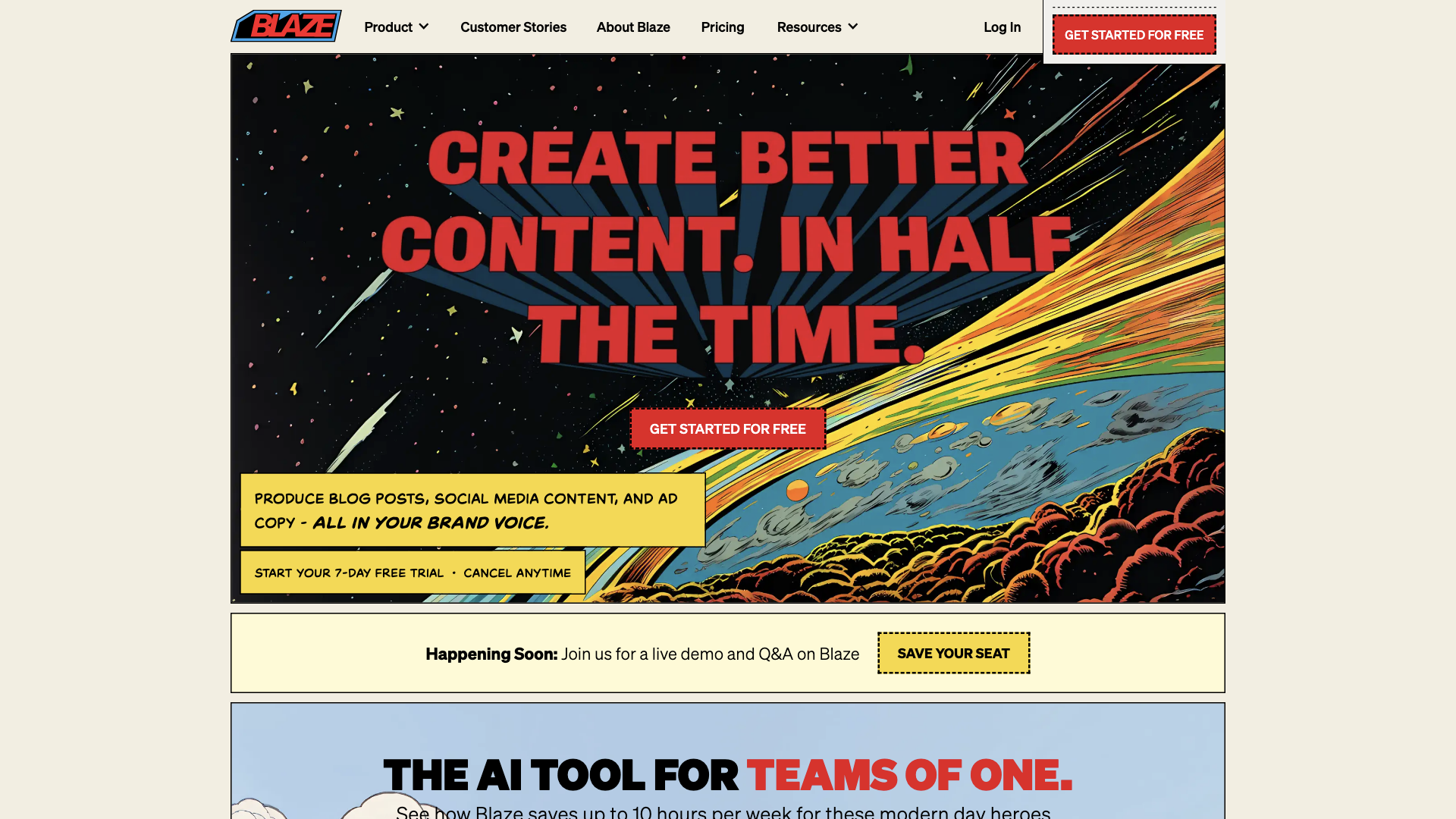Blaze | The AI Tool for Teams of One Blaze | The AI Tool for Teams of One